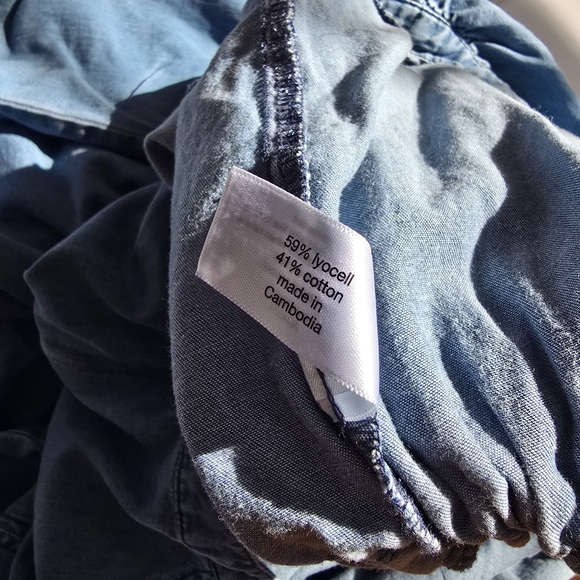 Lane Bryant Light Blue Chambray 22 NWT Jumpsuit Long Sleeves - Picture 9 of 11